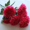 Flores Artificiales de 7 Cabezas Transfronterizas Crisantemo Artificial Festival Qingming Flor Falsa para Tumba Sacrificial Salón de Germanio Flor de Seda Manojo Grande de Crisantemos Venta al por Mayor