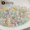 Cuentas de Semilla Preciosa Importadas de Chequia, 4 mm, Núcleo Teñido Perlado de Unicornio para Pulseras, Collares y Accesorios de Joyería Hechos a Mano