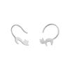 Aretes de Plata S925 de Gatito para Mujer Aretes Simples Elegantes de Moda Nicho Ins 2021 Joyería para la Oreja de Tendencia Aretes