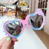 Orelhas Grandes coloridas de gato infantil fofas óculos de sol degradê moda feminina tesouro proteção solar óculos de sol estilosos para meninos