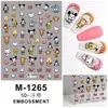 Carcasa Estampada del Pequeño Libro Rojo Pegatinas para Uñas Mariposa Serpentina Aurora Uñas Color Rosa Glaseado Tridimensional Avanzado