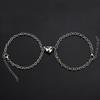 Imanes de Amor Cruzados Europeos y Americanos Hechos a Mano de Alta Gama, Pulseras de Pareja, Cadena Simple y Elegante Personalizada, Joyería de Amistad