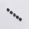 Interruptor de botão de toque 5,8 x 5,8 - 3 pinos fileira única cabeça chata interruptor de travamento automático interruptor de botão miniatura