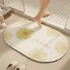 Alfombrilla de Baño Fresca y Sencilla, Alfombrilla Absorbente de Agua y Antideslizante para Baño, Se Puede Cortar a Medida, Alfombrilla de Tierra de Diatomeas Resistente a Manchas y al Desgaste