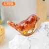 Venda cruzada mais vendida cascalho de cristal resina pássaro dourado fofo ornamentos decorações de mesa para casa artesanatos