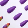 Peça de unha para adulto com 24 peças, acabada, novo estilo doce cool de garota popular europeu e americano, arte de unha removível fosca, transfronteiriço