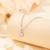 Pingente pequeno quadrado de diamante de luxo, colar novo estilo chinês, colar de zircônia rosa e verde, presente para namorada no Dia Onze Onze