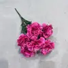 Ramo de Claveles de 7 Cabezas Decoración del Día de la Madre Ramo Pequeño Transfronterizo Arreglo para Salón de Bodas Arreglo Floral Accesorios para Exhibición en Ventana