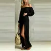 Conjunto de moda de dos piezas para mujer transfronterizo europeo y americano 2026, atuendo casual de color liso sin tirantes