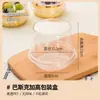 Caja de embalaje para tarta de queso vasca de 4 pulgadas, molde de papel de aceite, caja de embalaje de postre transparente extra alta, para uso doméstico y en puesto