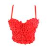 Top de Tirantes Sexy Ajustado con Espalda Descubierta y Perlas, Base para Ropa Exterior, Top de Hueso de Pescado con Almohadilla en el Pecho, Estilo Floral Europeo y Americano