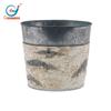 Maceta galvanizada cubierta de corteza de abedul natural de madera pura al por mayor de fábrica maceta hecha a mano cubo de flores