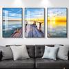 Pintura Decorativa para Sala de Estar Pintura Colgante para Pared de Fondo de Sofá Pintura de Pared Moderna Minimalista Tríptico Mural de Paisaje Minimalista