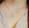 Collar de doble capa de plata 925 para mujer, estilo frío, cadena de clavícula con incrustaciones de diamantes, estilo sencillo, 2022