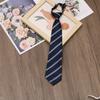Corbata a rayas cianóticas de oro rojo jk escolar para estilo universitario accesorios de camisa casual dk para hombre japonés todo partido