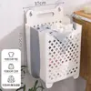 Cesto de Ropa Sucia Seleccionado Cuidadosamente Montado en Pared Cesta Plegable para Lavandería Baño Lugar de Baño para Cesta de Almacenamiento de Ropa Sucia Cesta de Ropa Sucia para Baño