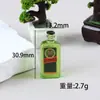 Botella de Bebida Pequeña Simulada, Historia de Amor Rústica, Lata de Mermelada de Fruta, Accesorios para Joyería de Resina DIY, Vino Estéreo