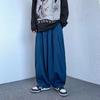 Pantalones vaqueros de pierna ancha con corte bajo para hombre, de marca de moda, holgados, rectos, estilo japonés, estilo retro, estilo harén, informales, para otoño e invierno.