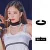 Colar Gargantilha de Veludo Preto Clássico Ju Jingyi Corrente Colar Feminino Celebrante Cibernético Colar de Alta Qualidade