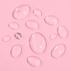 Parche de cristal con gema del tiempo, forma de amor, adhesivo para refrigerador, transparente, color ovalado, blanco, embrión, accesorios de joyería DIY, mapa