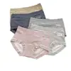 Ropa Interior Clásica a Rayas Estilo Coreano para Niñas Tela de Algodón Puro Estilo de Cintura Media Borde Elástico Transpirable Ropa Interior para Mujer Venta al por Mayor