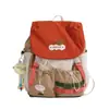 Mochila Escolar Estudiante de Secundaria Color de Contraste Femenina 2025 Nueva Retro Estilo Universitario con Solapa Mochila Pequeña Linda Fresca
