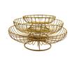 Cesta de Frutas de Hierro Forjado Estilo Europeo Creativo Plato de Frutas de Tres Capas Cesta de Frutas Simple y Moderna Cesta de Almacenamiento para Frutos Secos para el Hogar Sala de Estar