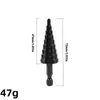 Juego de Brocas Escalonadas de Vástago Hexagonal Negro Nitrurado de Flauta Recta Transfronterizo 3-12 4-12 4-20 Broca Espiral de Acero de Alta Velocidad Juego de Abreagujeros