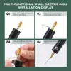 Mini Taladro Eléctrico Portátil Pequeño USB Perforador Núcleo de Durazno Perlado Juego de Perforación Manual Mini Amoladora Eléctrica Multifuncional para el Hogar
