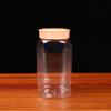 Garrafa de mel grossa de dois gatos, garrafa quadrada, tanque de armazenamento selado de qualidade alimentar, garrafa de plástico transparente, capacidade de mel 1000g