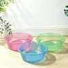 Tina de plástico transparente engrosada para uso doméstico, tina para lavarse la cara, tina para lavar verduras, tina redonda de colores, tina especial para salones de belleza