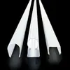 Atacado de fábrica abajur de PC translúcido branco leitoso LED Tubo de Cor Dupla todo plástico listra transparente à prova de três extrusão abajur