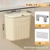 Lixeira de cozinha de parede para uso doméstico, recipiente de armazenamento de plástico para armários, lixeira de banheiro com tampa