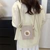 Bolso pequeño de verano 2024, nuevo estilo, bolso de paja tejido, bolso para teléfono móvil, bolso cruzado, bolso tejido de estilo occidental de moda.