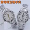 Reloj de cuarzo italiano todo de acero resistente al agua, tamaño mediano, reloj de moda para hombres de mediana edad y mayores, movimiento original 2035