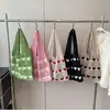 2024 Nova Bolsa Feminina Love Vazada Bolsa de Tricô Bolsa de Compras Ins Bolsa Tote de Grande Capacidade Bolsa de Praia Bolsa Feminina