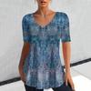 Camiseta Feminina Retrô Decote V Camiseta Harajuku Pulôver Feminino Roupa de Rua Confortável Casual Nova Verão