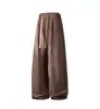 Pantalones Casuales de Pierna Recta con Cintura Elástica de Lino Sintético para Hombre, Transpirables y Cómodos de Verano con Cordón, Color Sólido, Largos K8719 - Oferta Especial P22