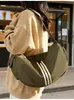 Bolso de Hombro Cruzado Casual de Moda Transfronterizo de Gran Capacidad Tipo Empanada 2025 Nuevo Versátil Rayas en Bloque de Color Deportivo