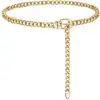 Cadena de cintura versátil de una sola capa con cadena cruzada, reductor de cintura, cadena para la cintura, en stock, moderna, europea y americana, venta al por mayor, cadena corporal, joyería vintage para mujer, dorado