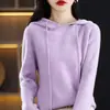 Moletom 100% lã pura para mulheres, pulôver solto, base de tricô casual, novo moletom de outono e inverno para mulheres