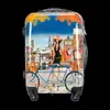 Maleta Casual Estilo Dibujos Animados Impresión UV 20 pulgadas Maleta de Cabina Rueda Universal Juego de Tres Piezas Maleta con Ruedas Caja con Contraseña