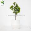 Rama de pino de simulación hoja de abeto chino rama de fruto de pino pino de bienvenida pino de belleza pino Luo Han bonsái hoja decoración árbol de navidad rama de pino falsa