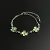 2026 Nuevo Pulsera de Flor de Cuatro Pétalos de Alta Gama para Mujer, Lujo Accesible, Súper Flash Ins, Simple Elegante, Mejor Regalo de Cumpleaños para Amiga