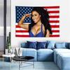 Tapeçaria Cantora Estrela Amazon Fronteira Transfronteiriça Fundo Bandeira dos EUA Estrela Cartaz Bandeira Tecido Decorativo para Pendurar