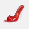 Amazon y AliExpress suministran sandalias de tacón alto de moda stiletto de 12 cm, zapatos de mujer de comercio exterior sexy con punta fina, estilo europeo y americano