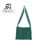 Bolsa de Ombro Mais Vendida da Amazon Elegante Feminina Armazenamento Bolsa de Tricô Bolsa Tecida com Cor Contrastante Design Vazado
