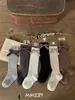 MM237 Calcetines Nuevos de Otoño para Niños Calcetines a Cuadros con Lazo para Bebé Hasta la Pantorrilla Estilo Princesa Calcetines Holgados Calcetines de Moda para Niños