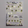 Adesivos de Arte para Unhas de Halloween Novos Transfronteiriços Quentes da Ins Estampagem a Quente Bruxa Caveira Teia de Aranha Adesivos de Unhas Adesivos 3D Atacado