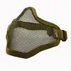 Máscara Facial Protetora para Uso Externo/Arame de Aço Reforçado/Máscara Protetora de Meio Rosto com Malha de Aço/Máscara para Fantasia de Jogo